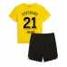 Borussia Dortmund Donyell Malen #21 Babykleding Thuisshirt Kinderen 2023-24 Korte Mouwen (+ korte broeken)